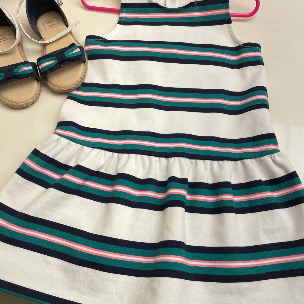 Janie and jack dress and matching shoes. Never worn, tags in dress.